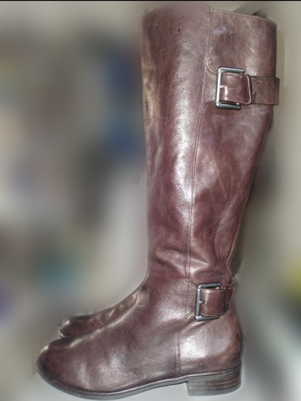 Via Spiga Idelissa Chocolate Brown Leather Knee High Boots